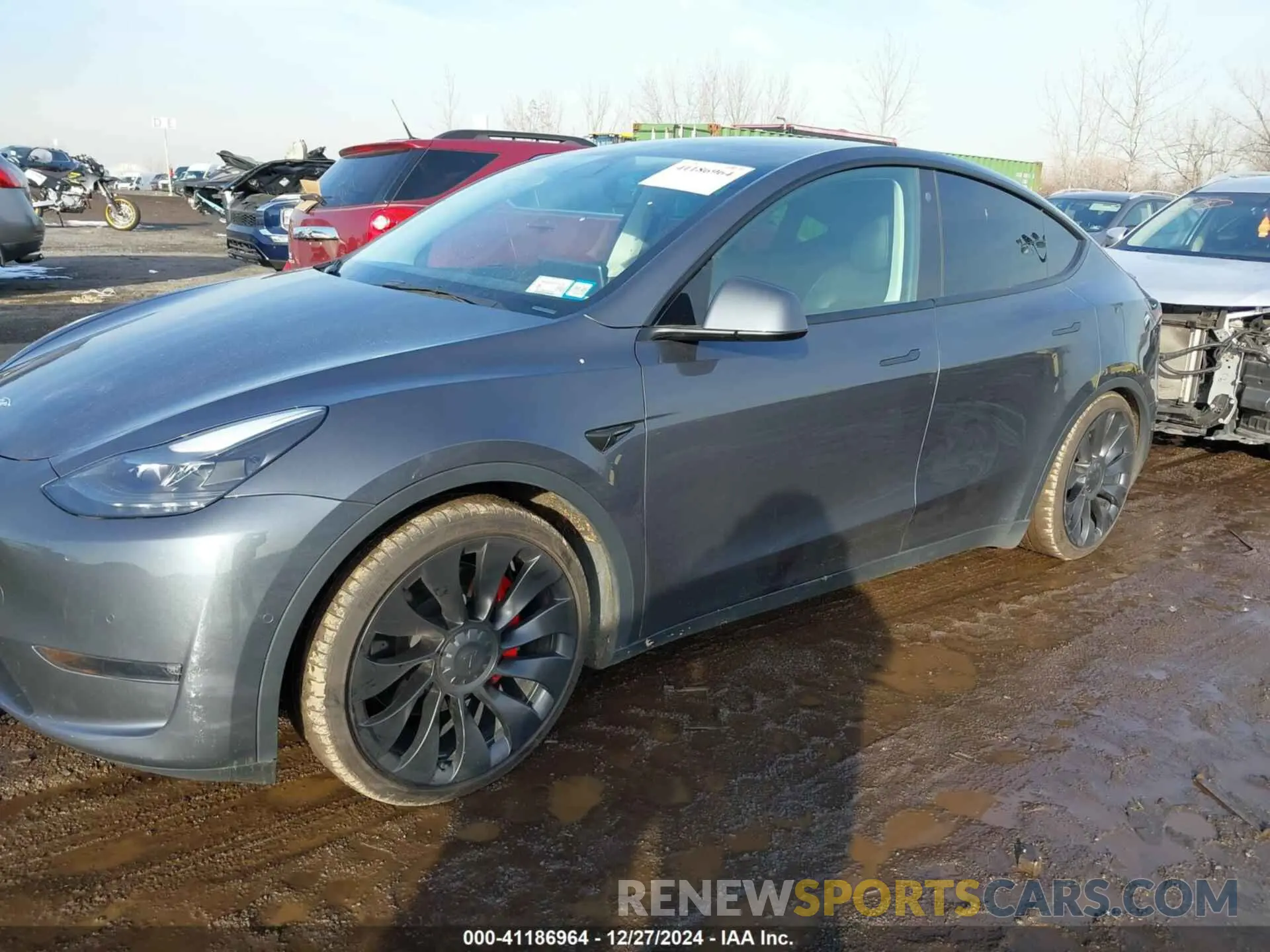 2 Photograph of a damaged car 7SAYGDEF2NF446035 TESLA MODEL Y 2022