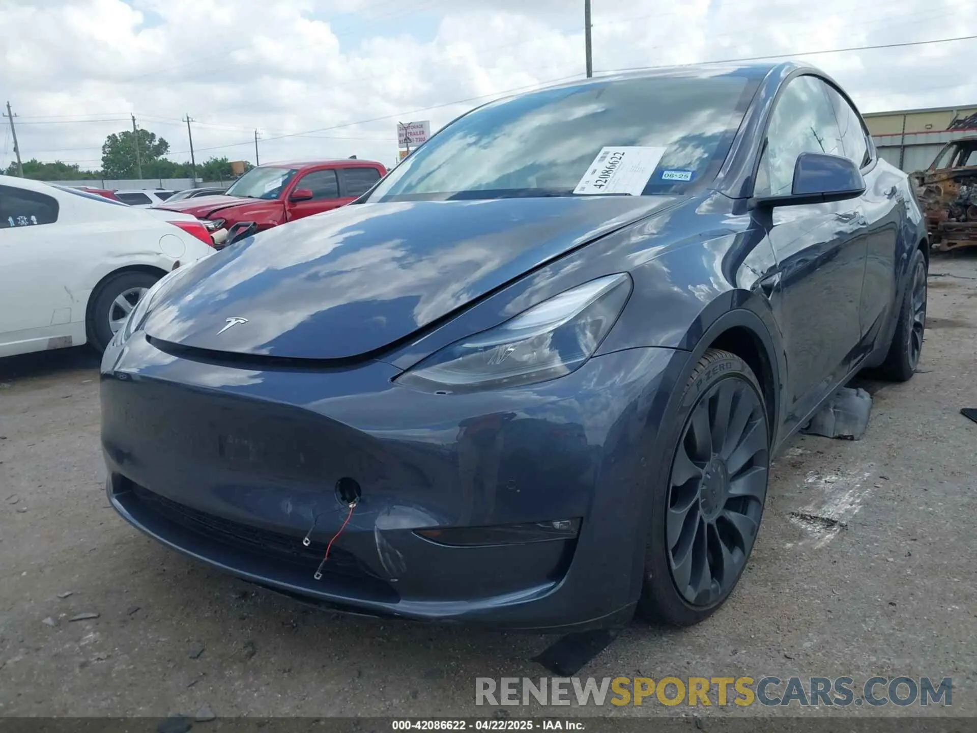 2 Фотография поврежденного автомобиля 7SAYGDEF2NF454099 TESLA MODEL Y 2022