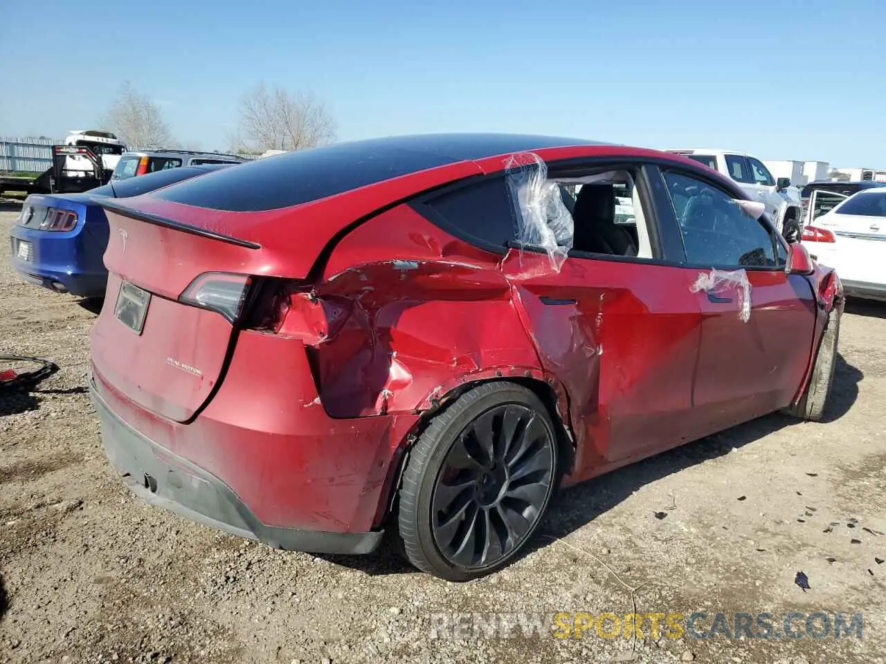 3 Фотография поврежденного автомобиля 7SAYGDEF2NF537452 TESLA MODEL Y 2022
