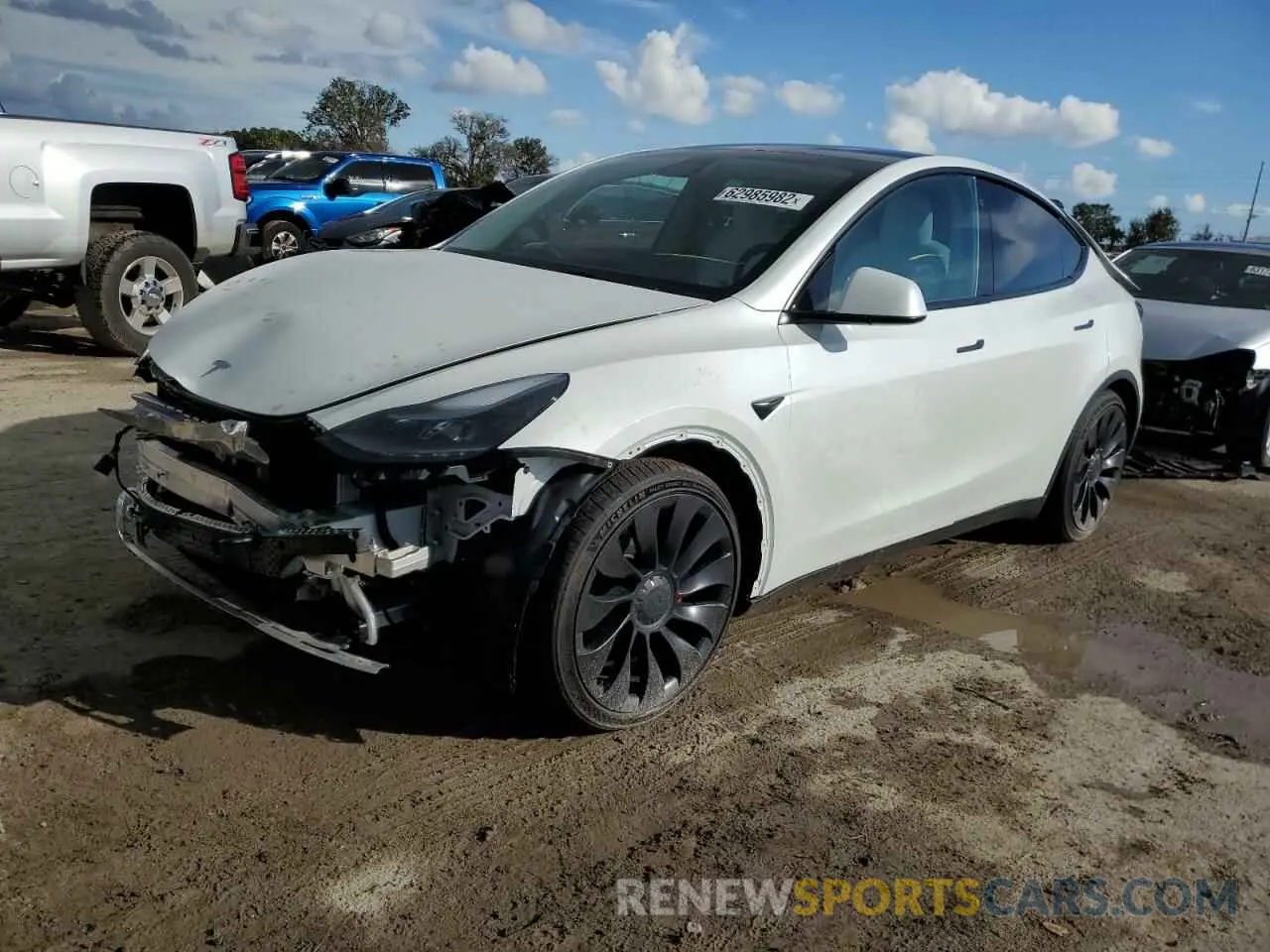2 Фотография поврежденного автомобиля 7SAYGDEF3NF398142 TESLA MODEL Y 2022