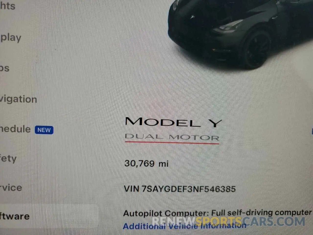 9 Фотография поврежденного автомобиля 7SAYGDEF3NF546385 TESLA MODEL Y 2022