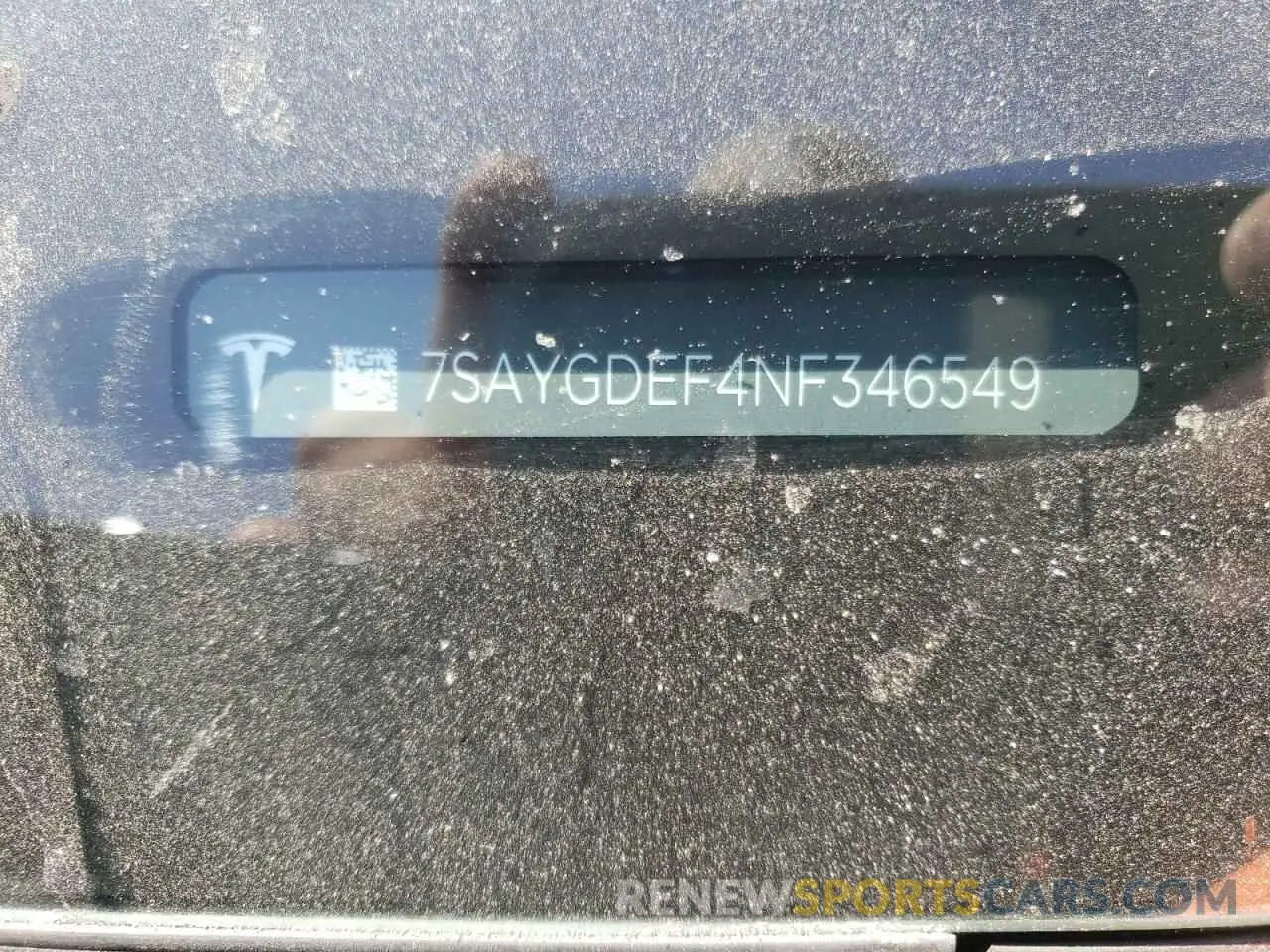 10 Photograph of a damaged car 7SAYGDEF4NF346549 TESLA MODEL Y 2022
