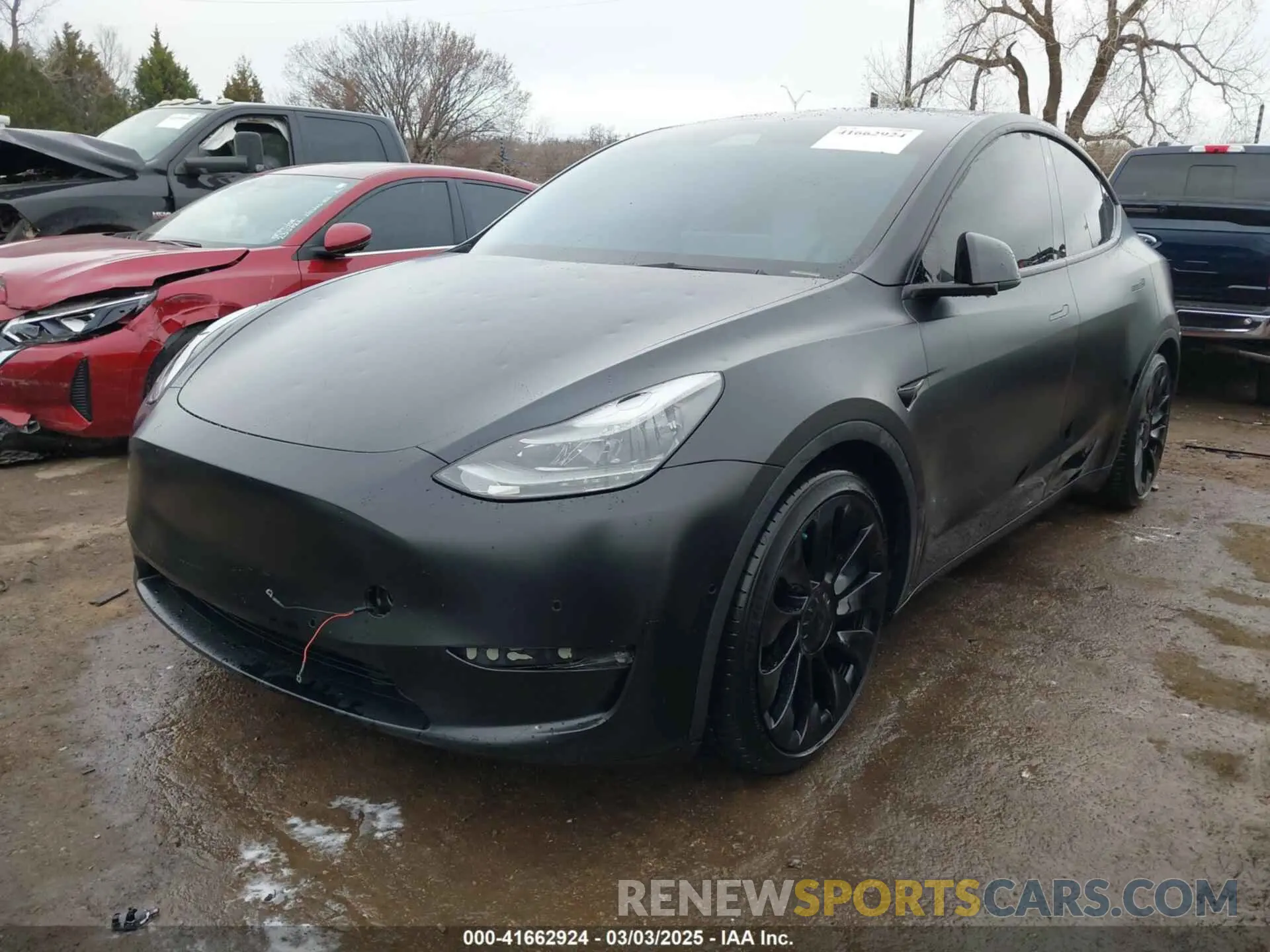 2 Фотография поврежденного автомобиля 7SAYGDEF4NF350696 TESLA MODEL Y 2022