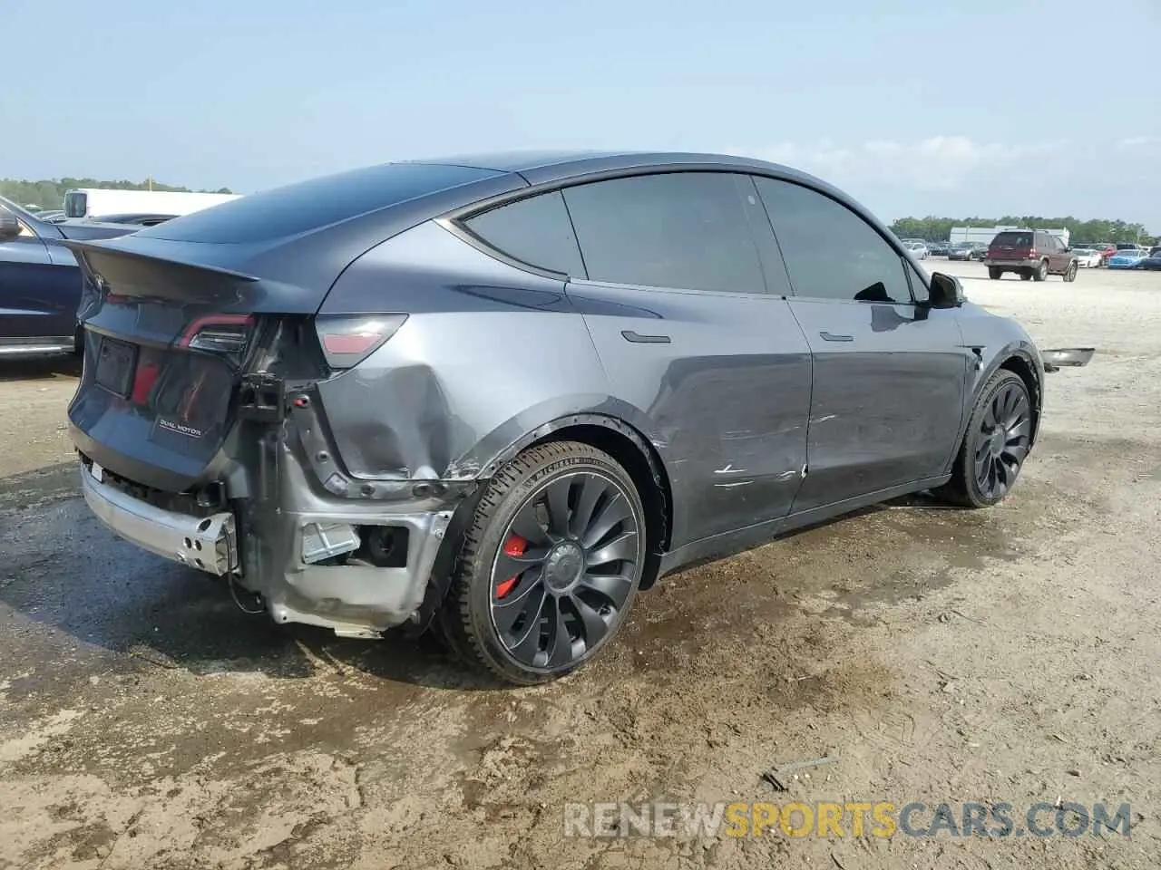 3 Photograph of a damaged car 7SAYGDEF4NF447462 TESLA MODEL Y 2022
