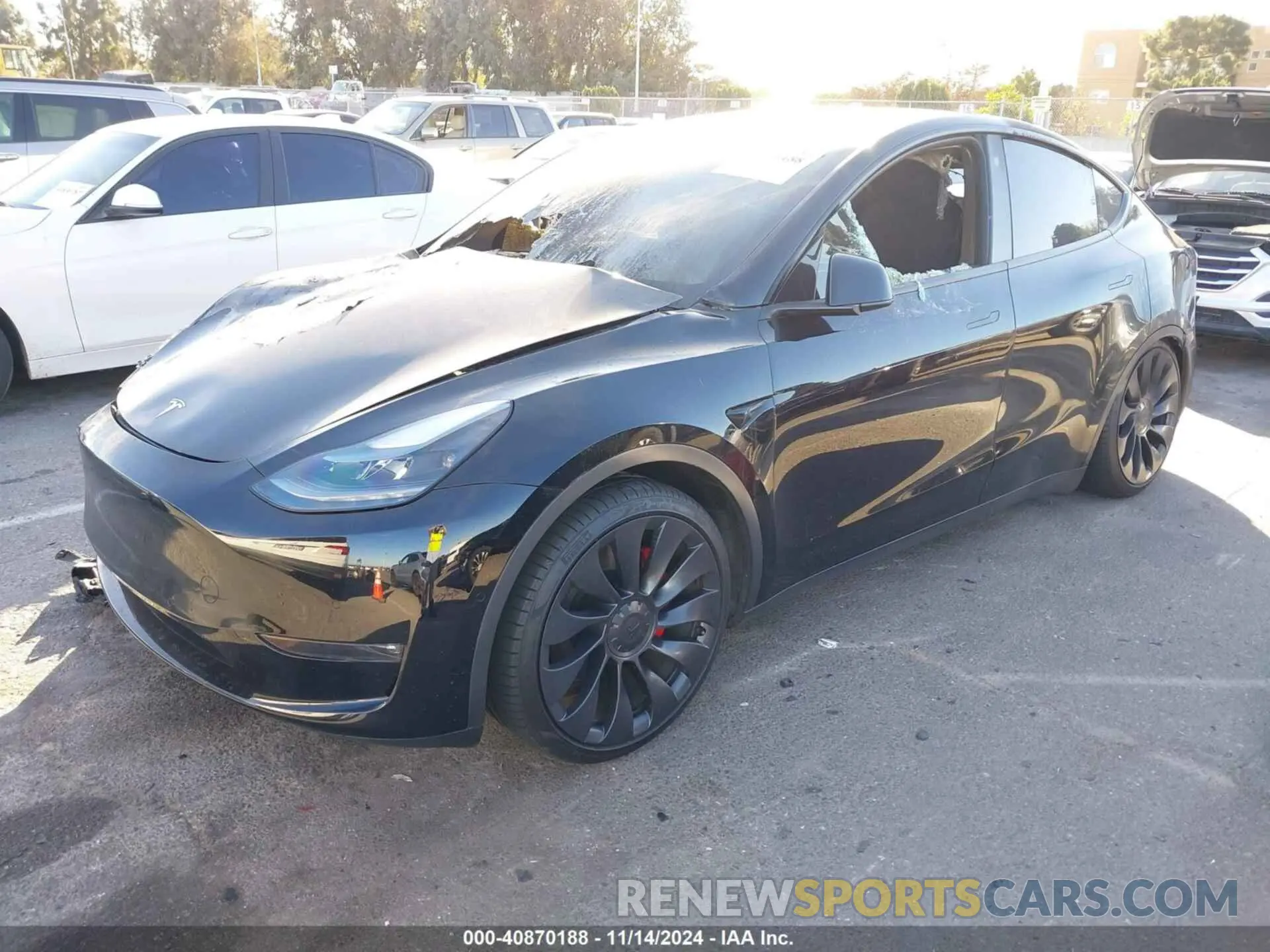 2 Photograph of a damaged car 7SAYGDEF4NF460647 TESLA MODEL Y 2022