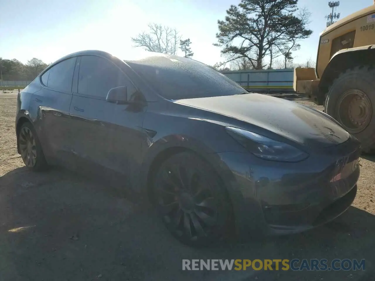 4 Фотография поврежденного автомобиля 7SAYGDEF4NF468330 TESLA MODEL Y 2022