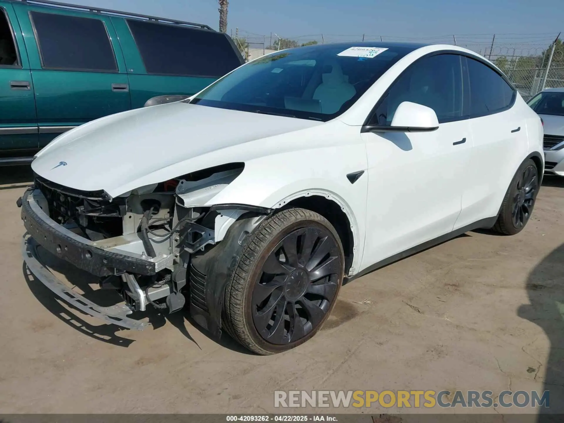 2 Фотография поврежденного автомобиля 7SAYGDEF4NF555239 TESLA MODEL Y 2022