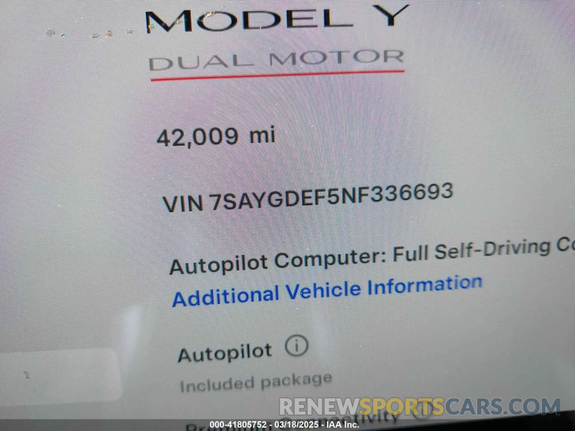 14 Photograph of a damaged car 7SAYGDEF5NF336693 TESLA MODEL Y 2022