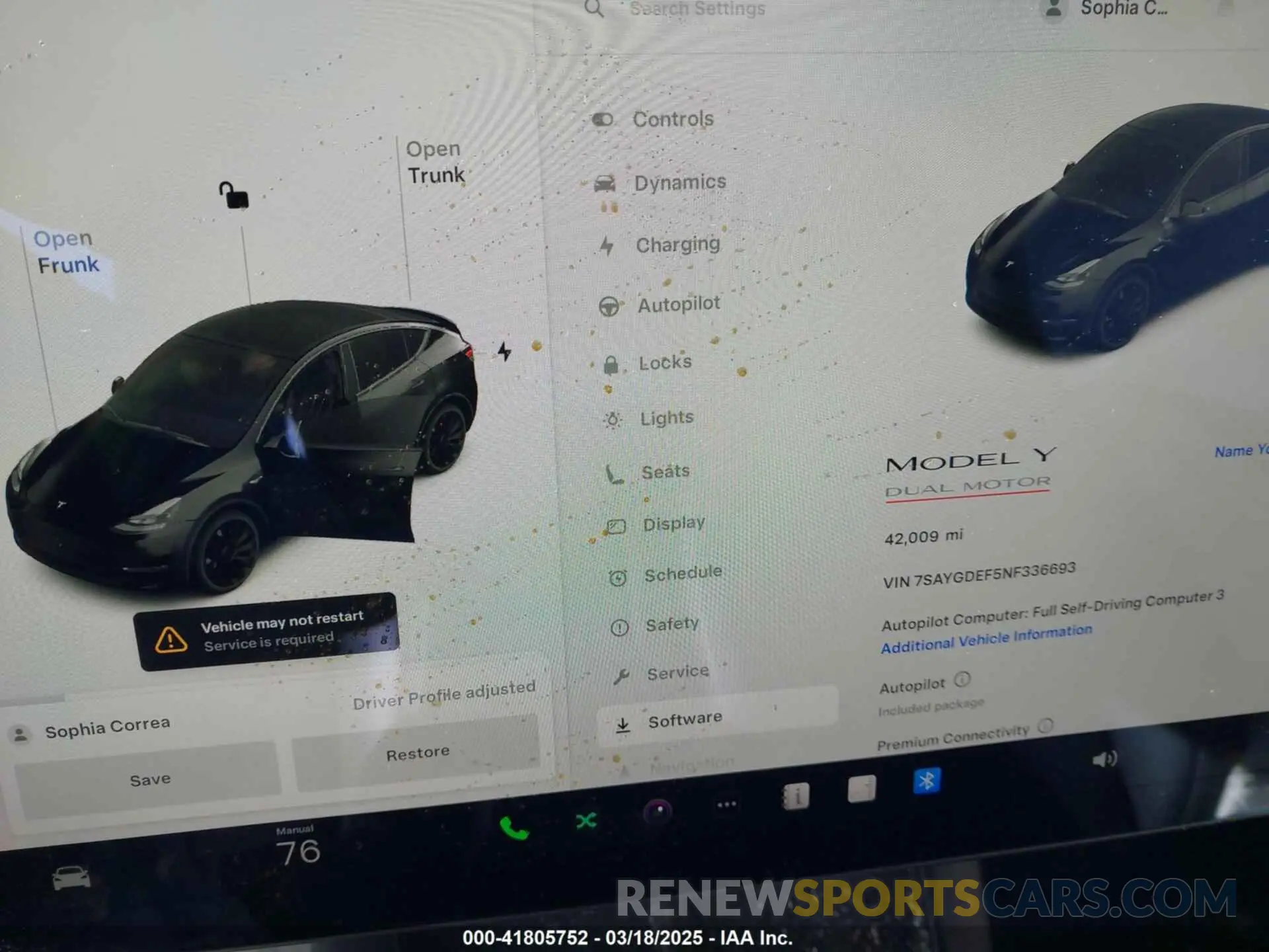 7 Photograph of a damaged car 7SAYGDEF5NF336693 TESLA MODEL Y 2022
