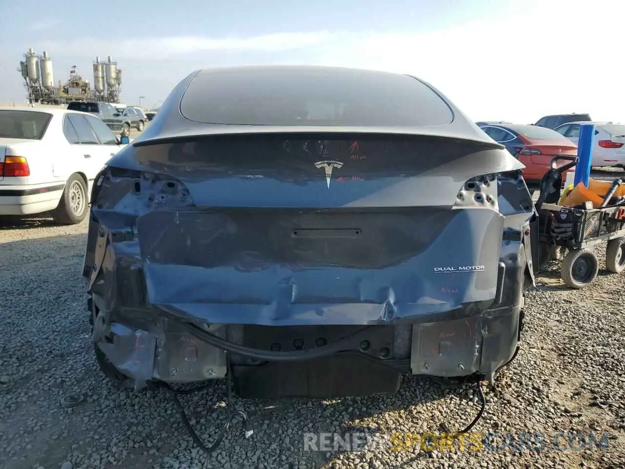 6 Фотография поврежденного автомобиля 7SAYGDEF5NF343093 TESLA MODEL Y 2022