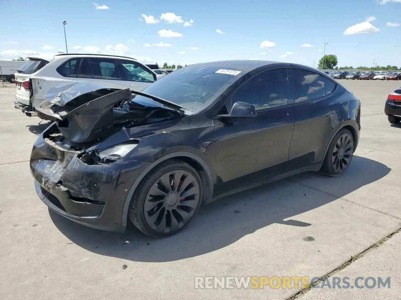 1 Фотография поврежденного автомобиля 7SAYGDEF5NF343708 TESLA MODEL Y 2022