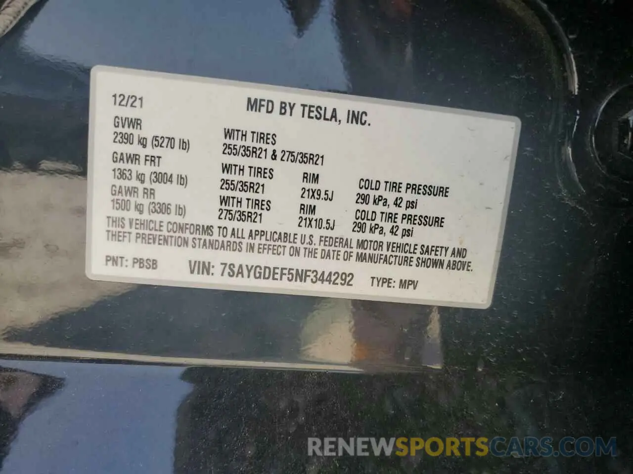 12 Photograph of a damaged car 7SAYGDEF5NF344292 TESLA MODEL Y 2022