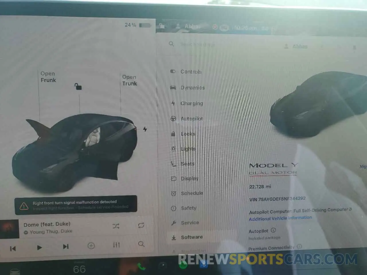 9 Photograph of a damaged car 7SAYGDEF5NF344292 TESLA MODEL Y 2022