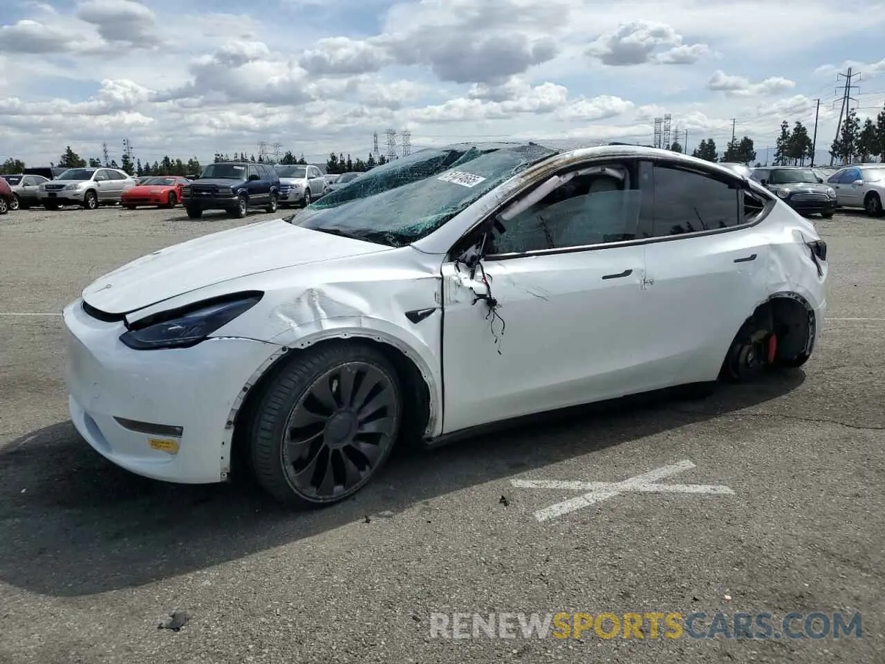 1 Photograph of a damaged car 7SAYGDEF5NF381195 TESLA MODEL Y 2022