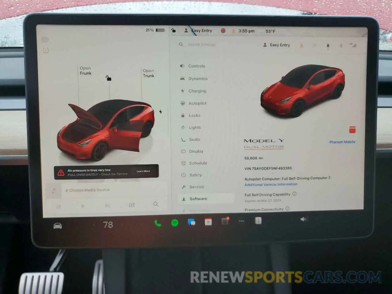 9 Photograph of a damaged car 7SAYGDEF5NF493365 TESLA MODEL Y 2022