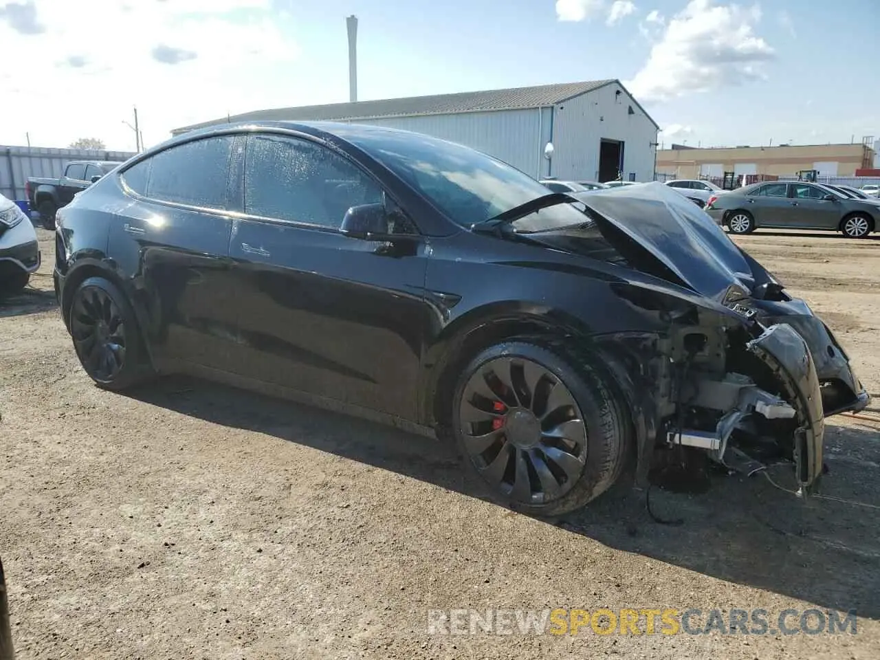 4 Photograph of a damaged car 7SAYGDEF5NF515610 TESLA MODEL Y 2022