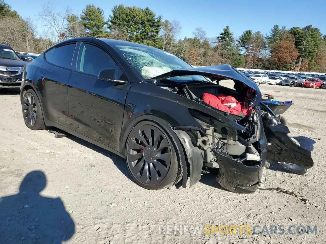 4 Фотография поврежденного автомобиля 7SAYGDEF6NF457183 TESLA MODEL Y 2022