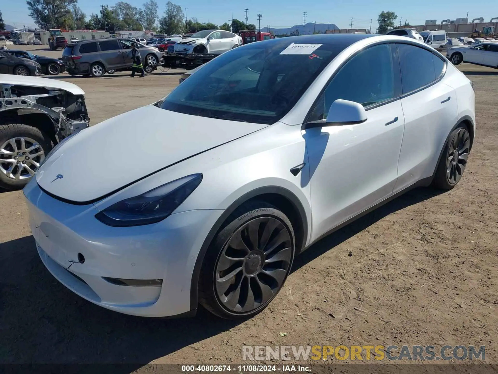 2 Photograph of a damaged car 7SAYGDEF6NF495321 TESLA MODEL Y 2022