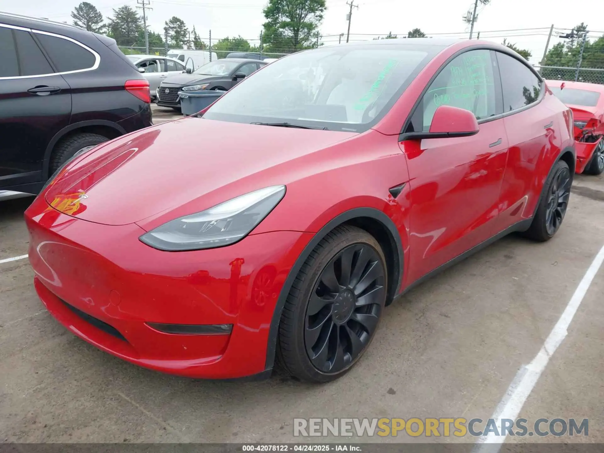 2 Фотография поврежденного автомобиля 7SAYGDEF6NF511436 TESLA MODEL Y 2022