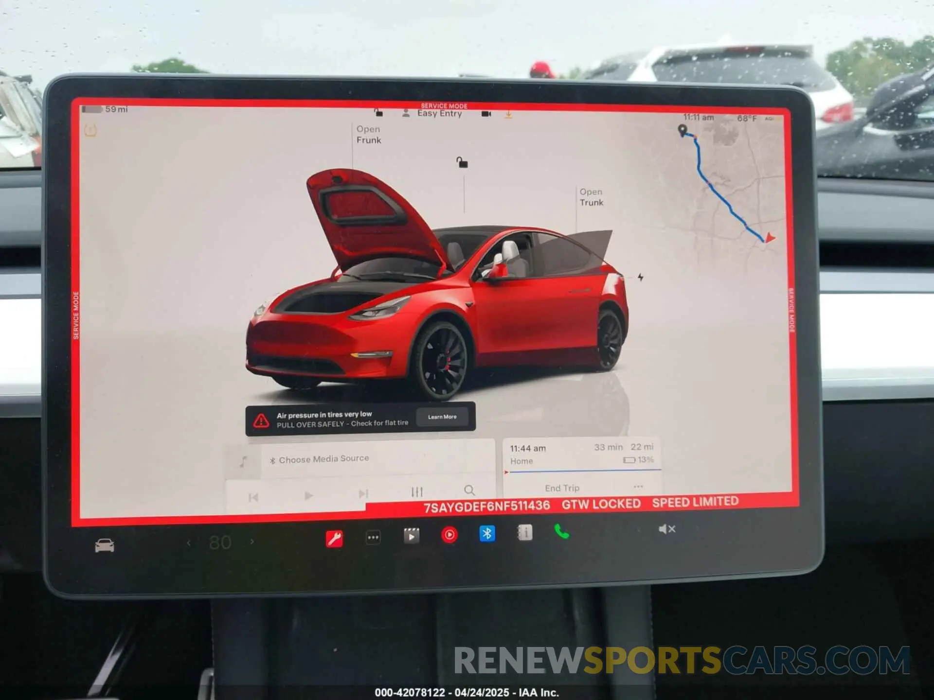 21 Фотография поврежденного автомобиля 7SAYGDEF6NF511436 TESLA MODEL Y 2022