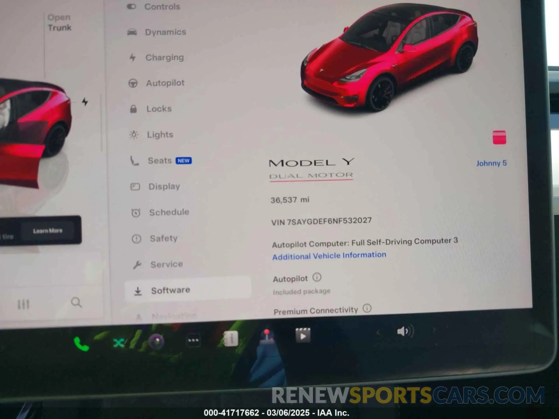 7 Фотография поврежденного автомобиля 7SAYGDEF6NF532027 TESLA MODEL Y 2022