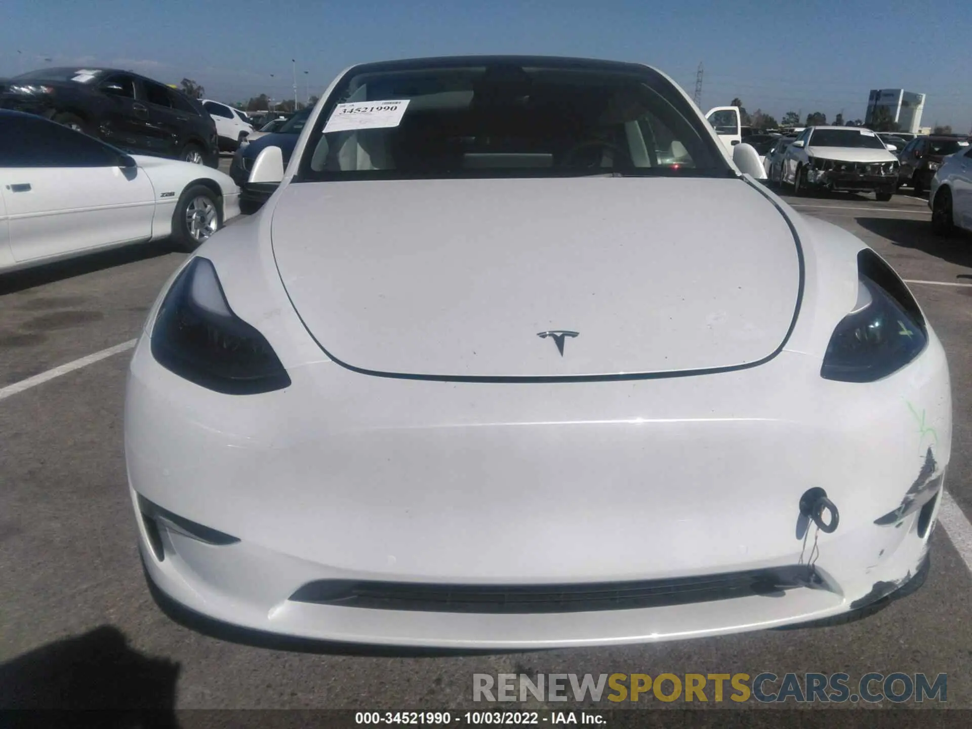 10 Photograph of a damaged car 7SAYGDEF7NF489656 TESLA MODEL Y 2022