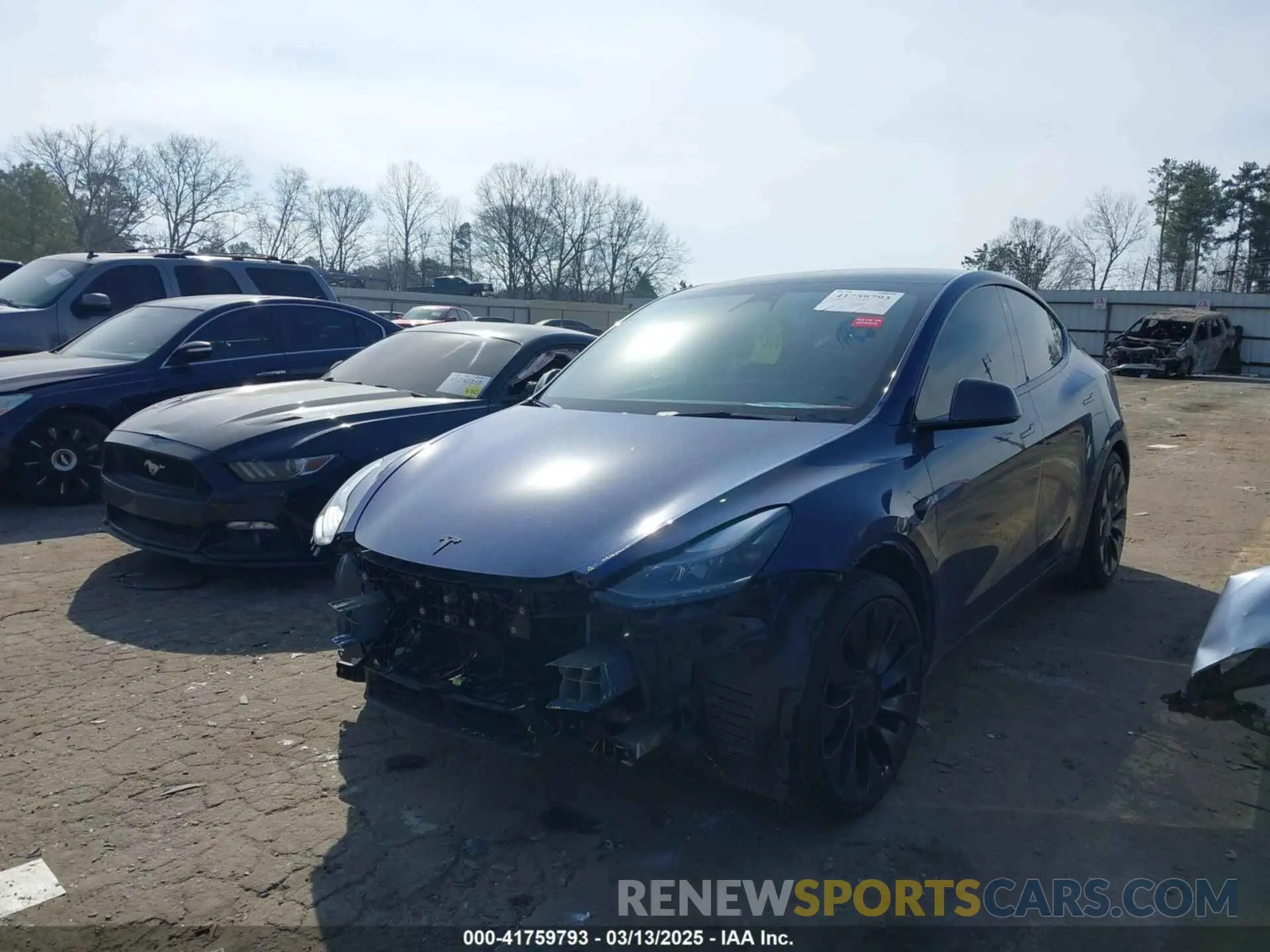 2 Photograph of a damaged car 7SAYGDEF7NF497076 TESLA MODEL Y 2022