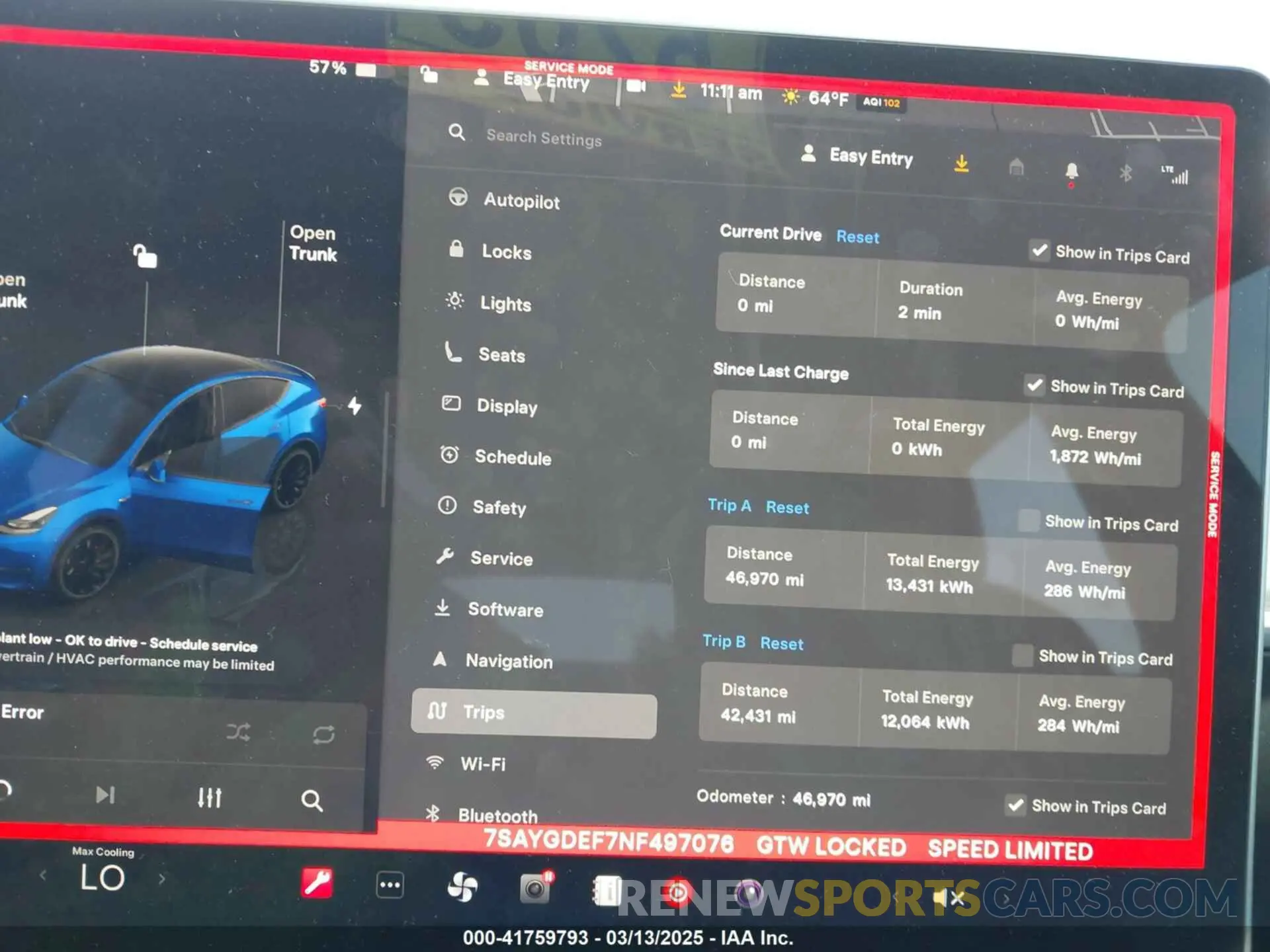 7 Photograph of a damaged car 7SAYGDEF7NF497076 TESLA MODEL Y 2022