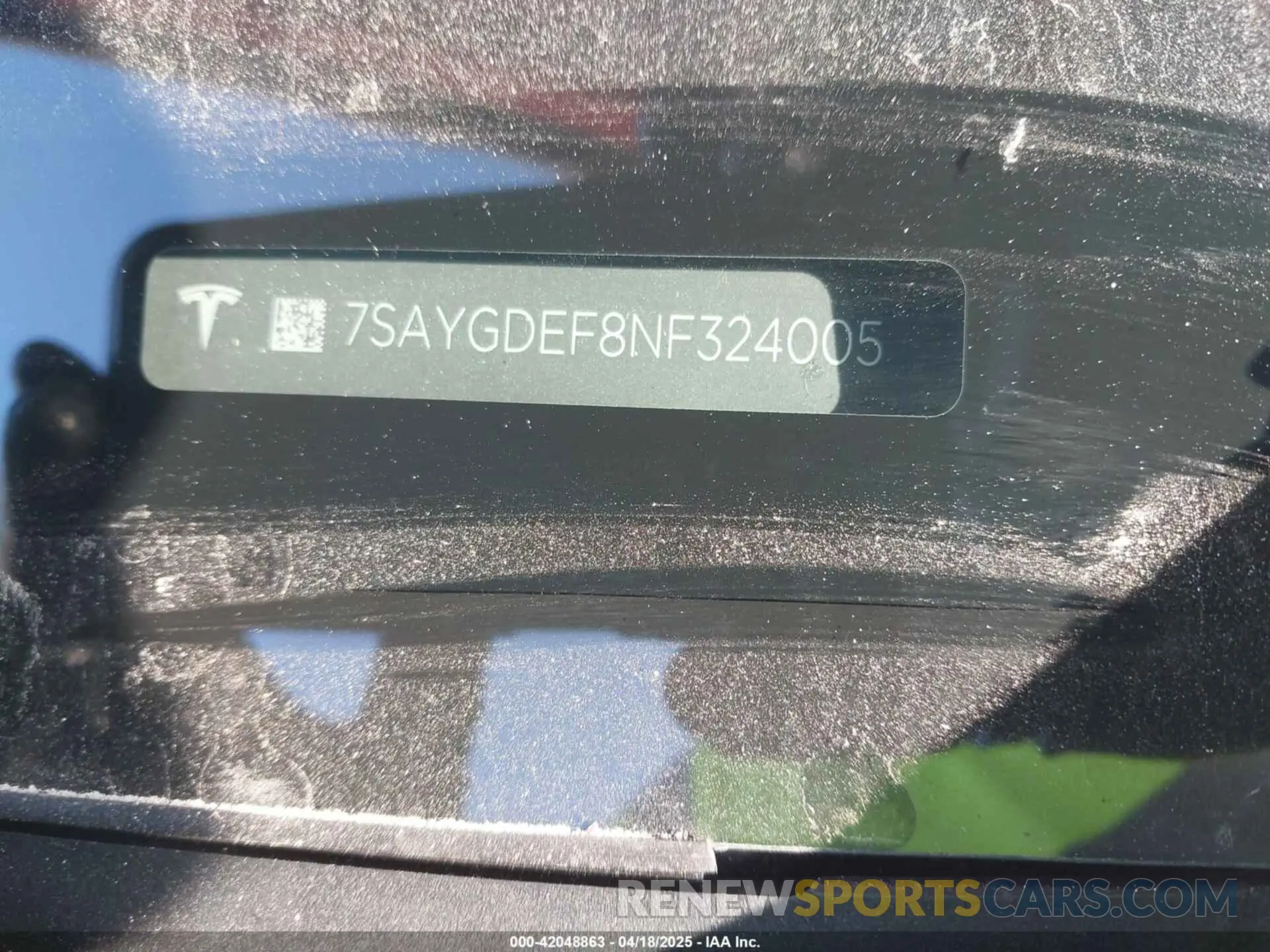 9 Фотография поврежденного автомобиля 7SAYGDEF8NF324005 TESLA MODEL Y 2022