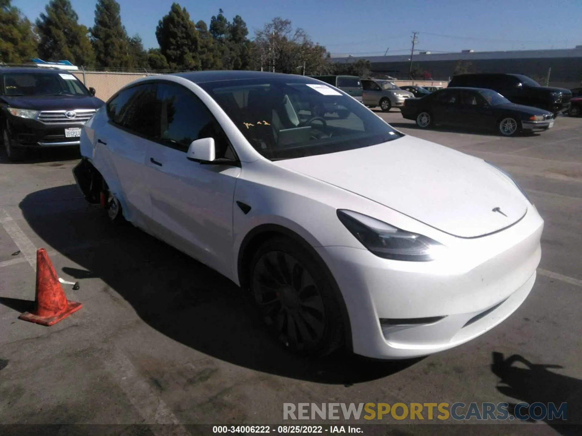 1 Photograph of a damaged car 7SAYGDEF8NF366559 TESLA MODEL Y 2022