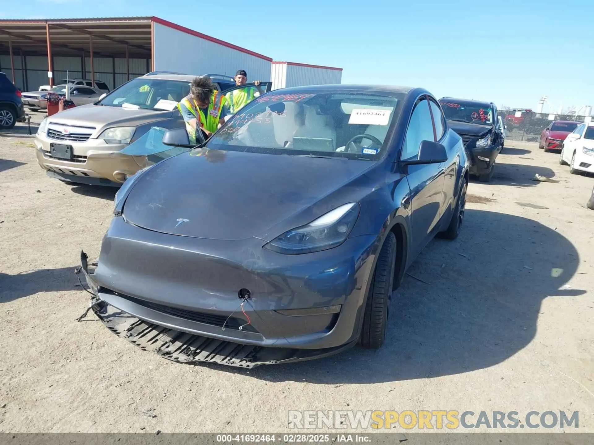 2 Photograph of a damaged car 7SAYGDEF8NF494753 TESLA MODEL Y 2022