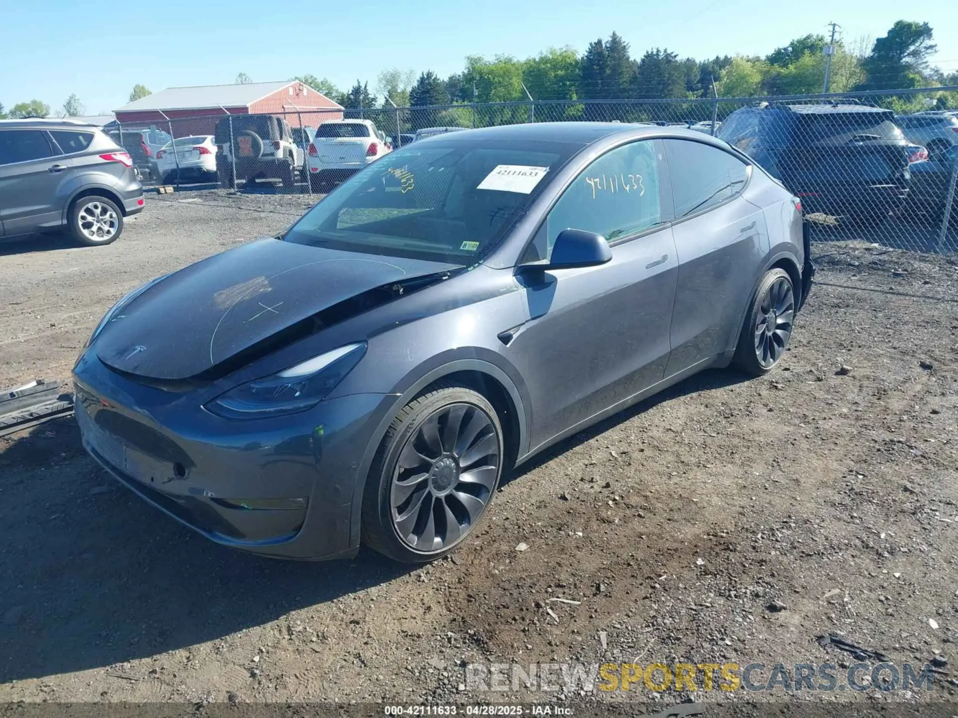 2 Photograph of a damaged car 7SAYGDEF9NF326944 TESLA MODEL Y 2022