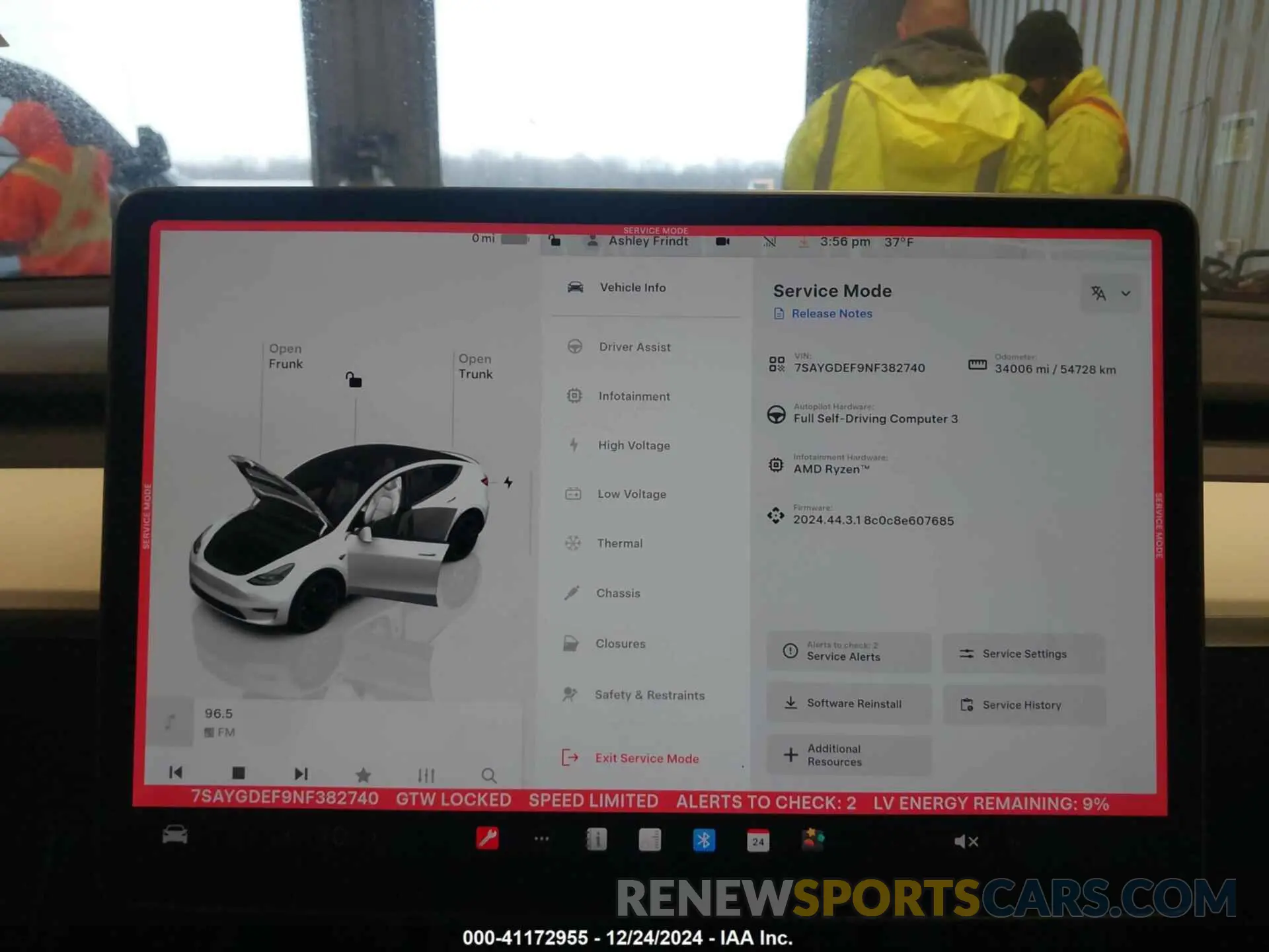 17 Фотография поврежденного автомобиля 7SAYGDEF9NF382740 TESLA MODEL Y 2022