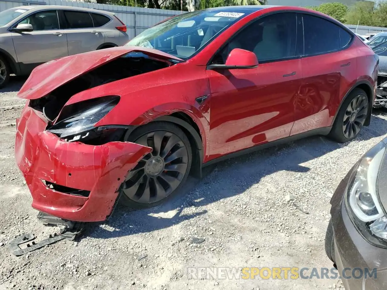 1 Photograph of a damaged car 7SAYGDEF9NF510183 TESLA MODEL Y 2022