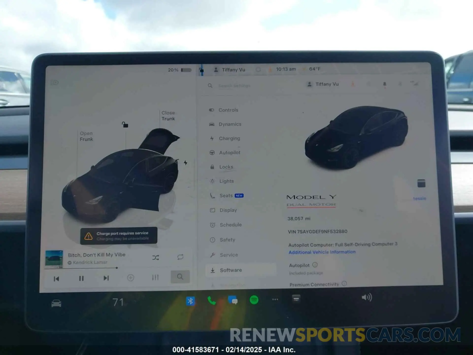 7 Photograph of a damaged car 7SAYGDEF9NF532880 TESLA MODEL Y 2022
