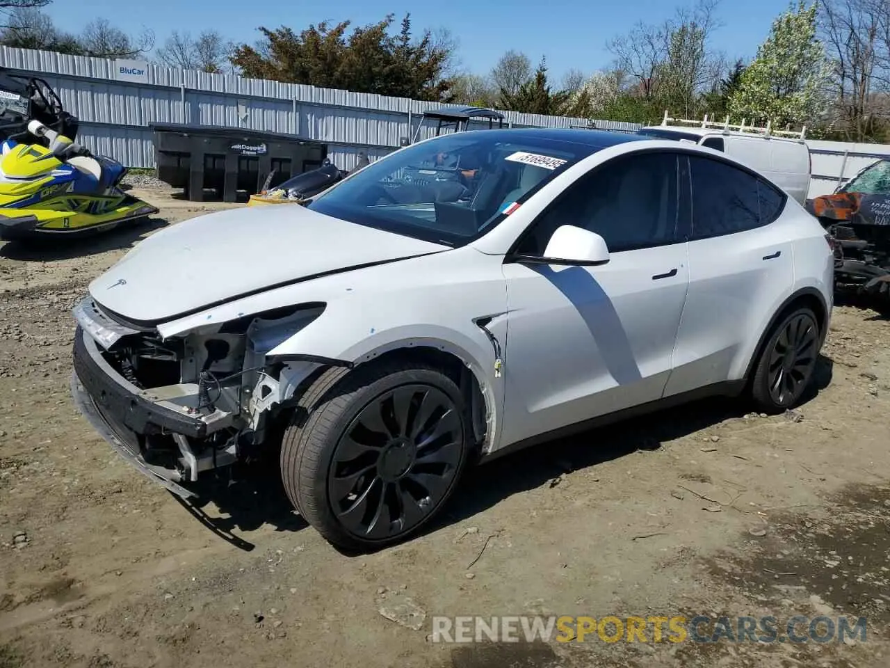 1 Photograph of a damaged car 7SAYGDEFXNF323955 TESLA MODEL Y 2022