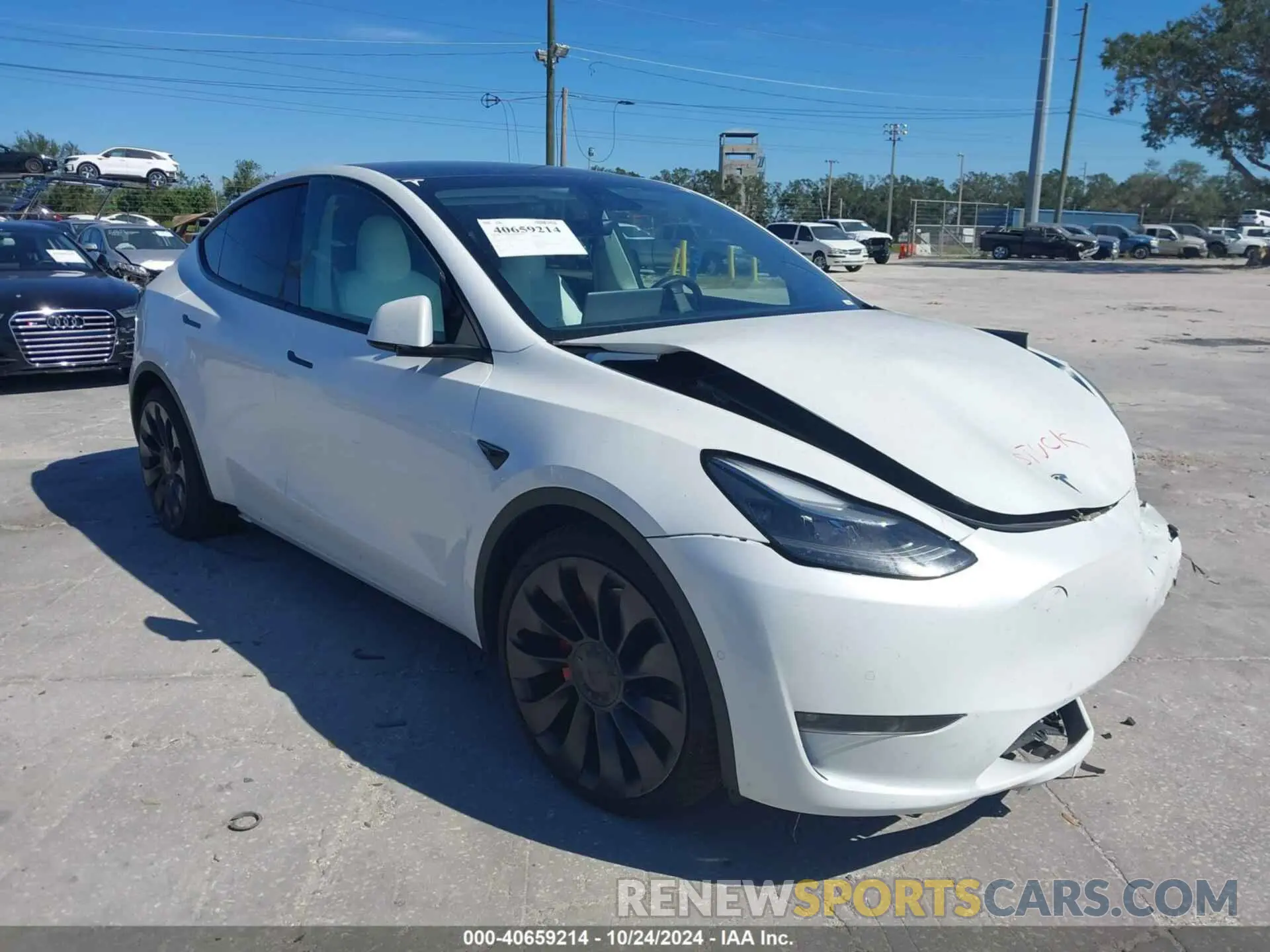 1 Photograph of a damaged car 7SAYGDEFXNF326323 TESLA MODEL Y 2022