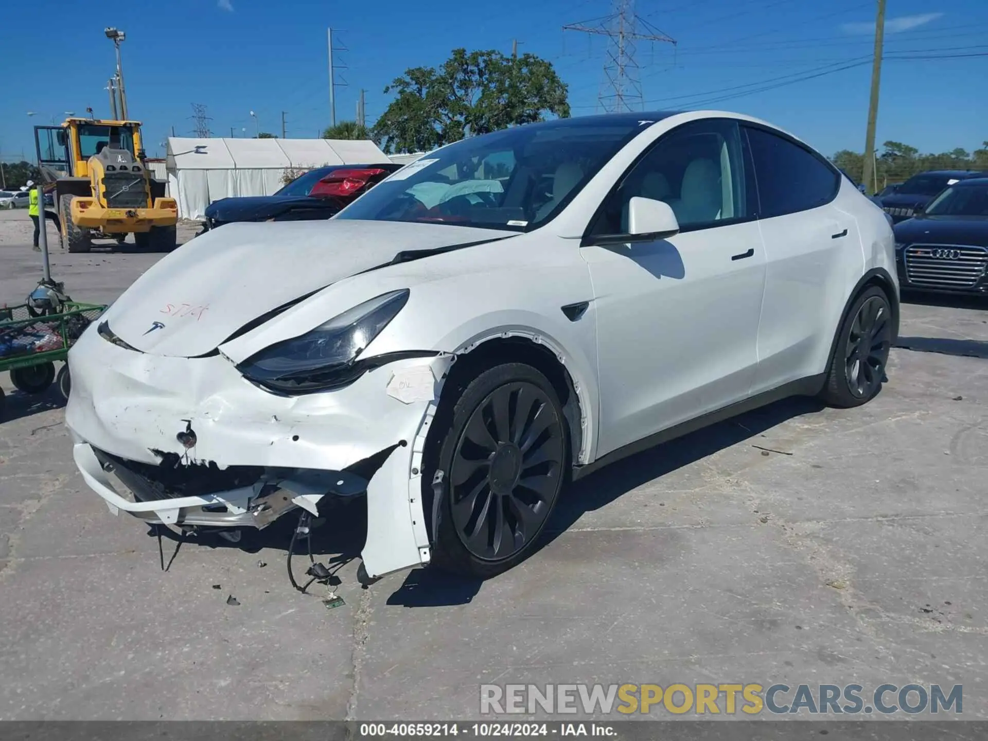 2 Photograph of a damaged car 7SAYGDEFXNF326323 TESLA MODEL Y 2022