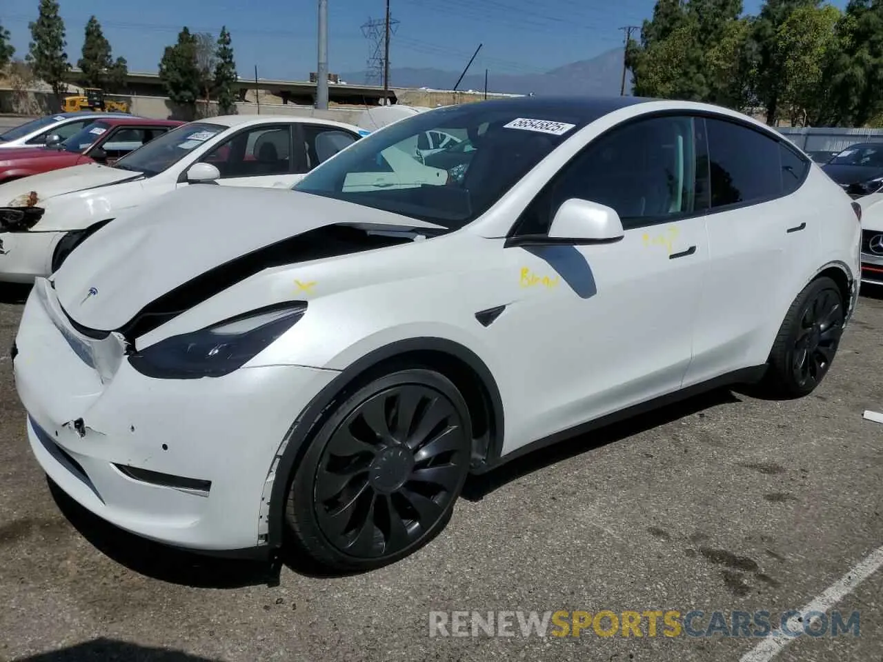 1 Фотография поврежденного автомобиля 7SAYGDEFXNF340982 TESLA MODEL Y 2022