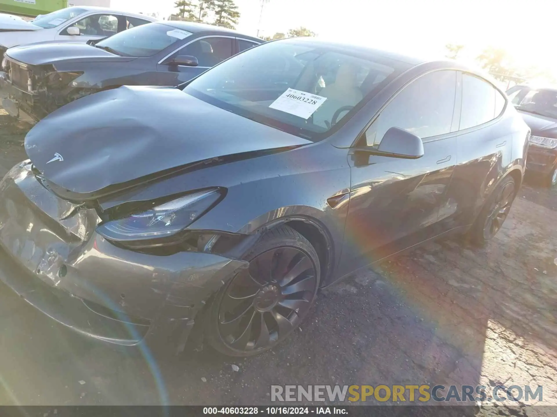 2 Photograph of a damaged car 7SAYGDEFXNF366319 TESLA MODEL Y 2022