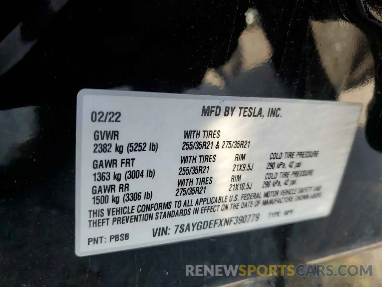 12 Photograph of a damaged car 7SAYGDEFXNF390779 TESLA MODEL Y 2022