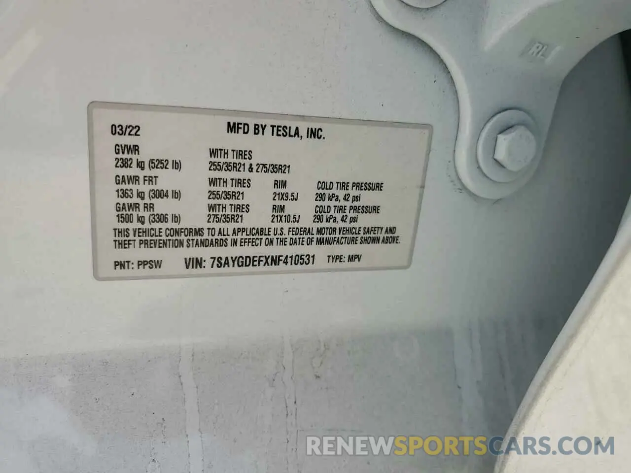 13 Фотография поврежденного автомобиля 7SAYGDEFXNF410531 TESLA MODEL Y 2022