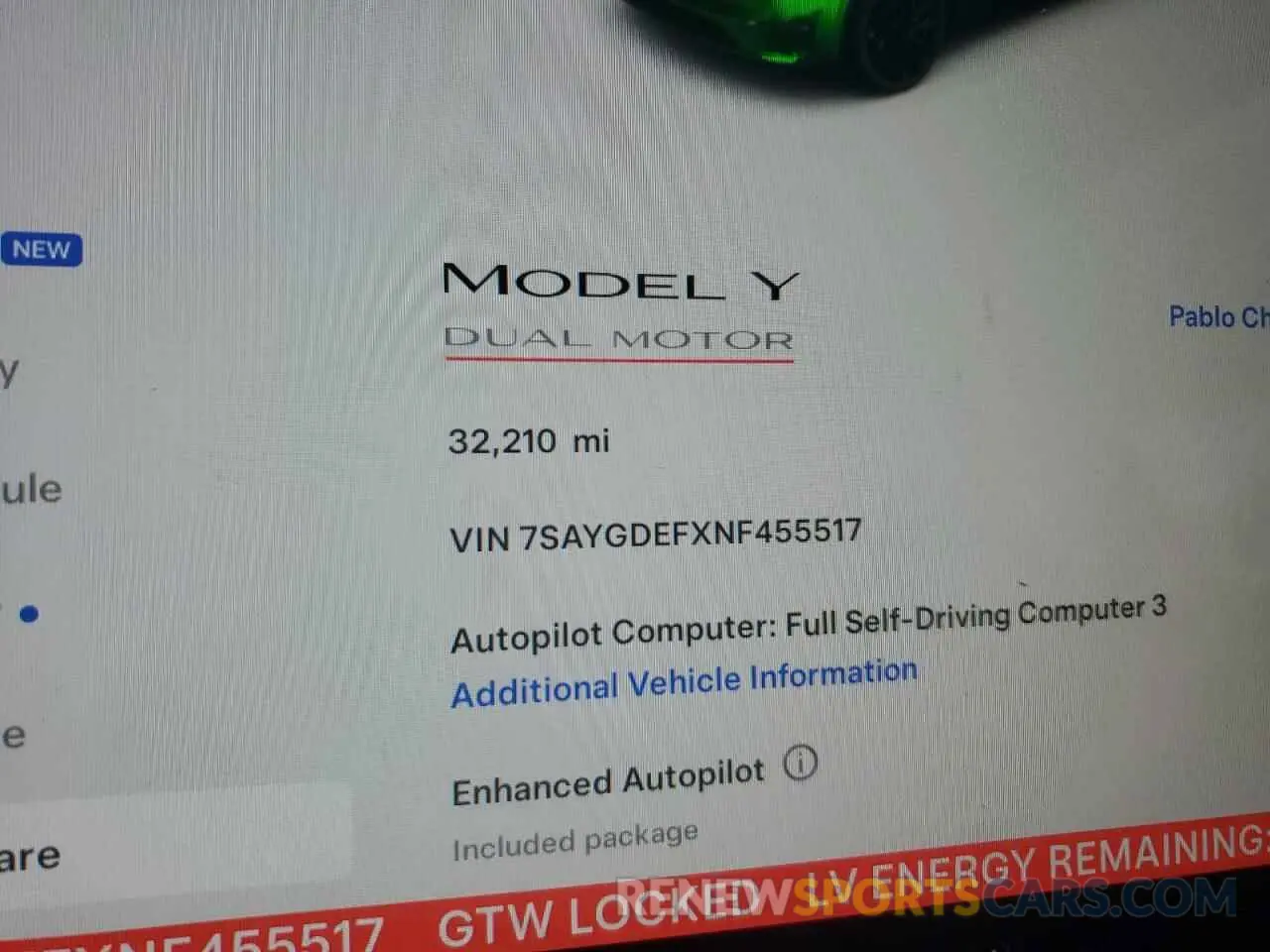 9 Photograph of a damaged car 7SAYGDEFXNF455517 TESLA MODEL Y 2022