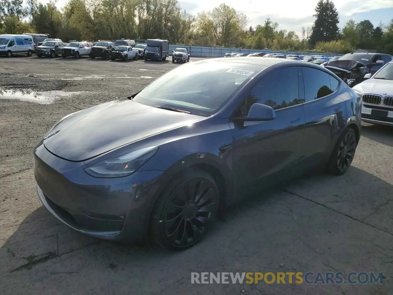 1 Photograph of a damaged car 7SAYGDEFXNF540048 TESLA MODEL Y 2022