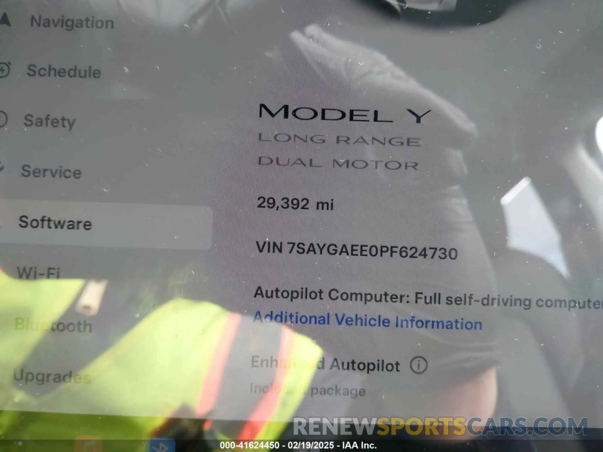 7 Фотография поврежденного автомобиля 7SAYGAEE0PF624730 TESLA MODEL Y 2023