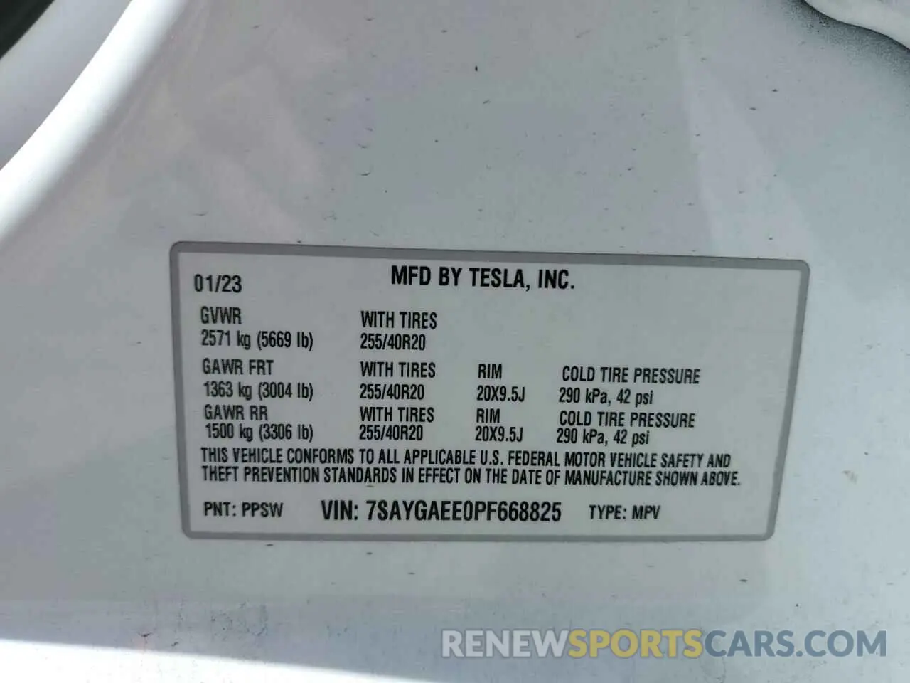 13 Photograph of a damaged car 7SAYGAEE0PF668825 TESLA MODEL Y 2023