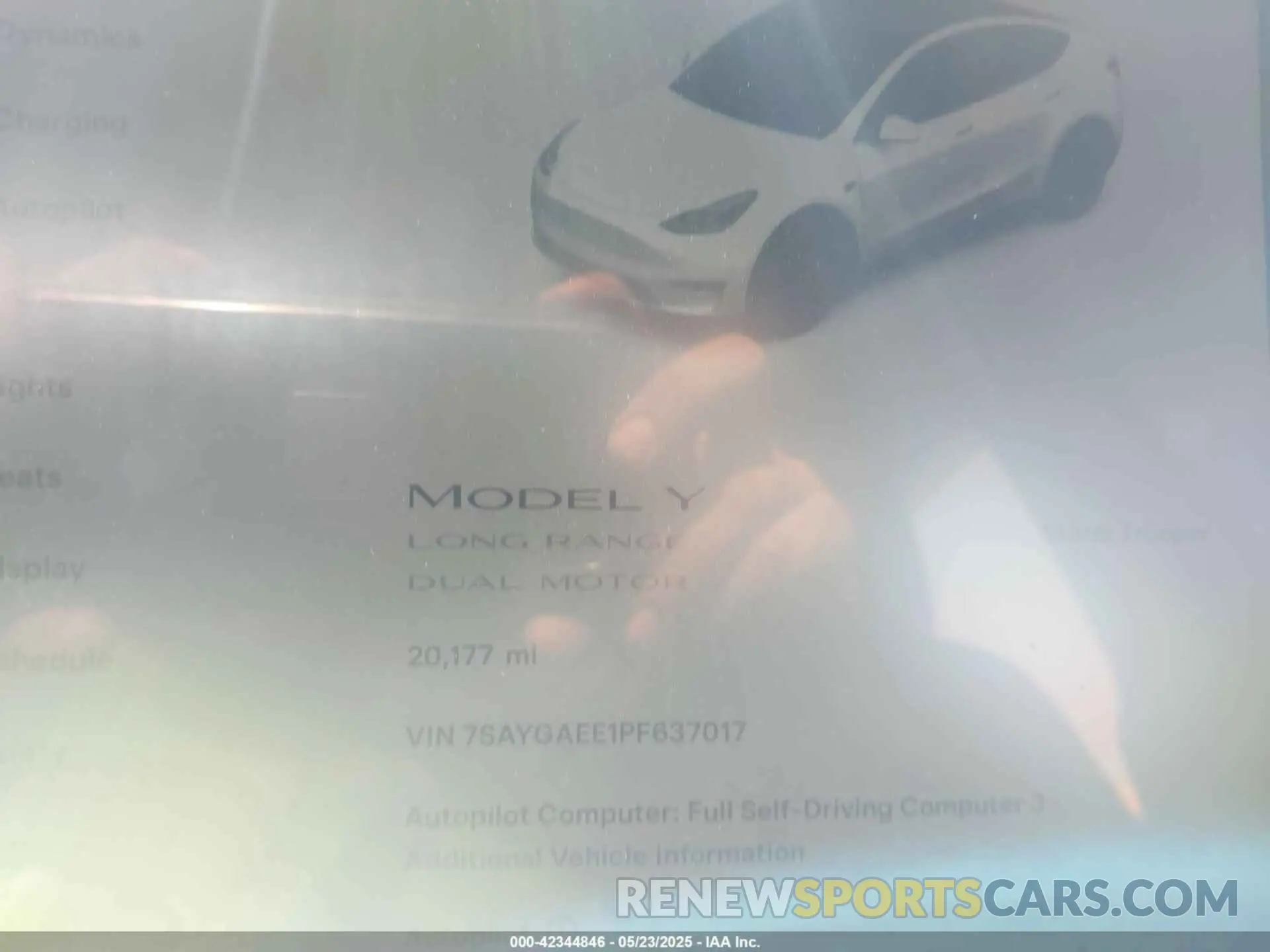7 Photograph of a damaged car 7SAYGAEE1PF637017 TESLA MODEL Y 2023