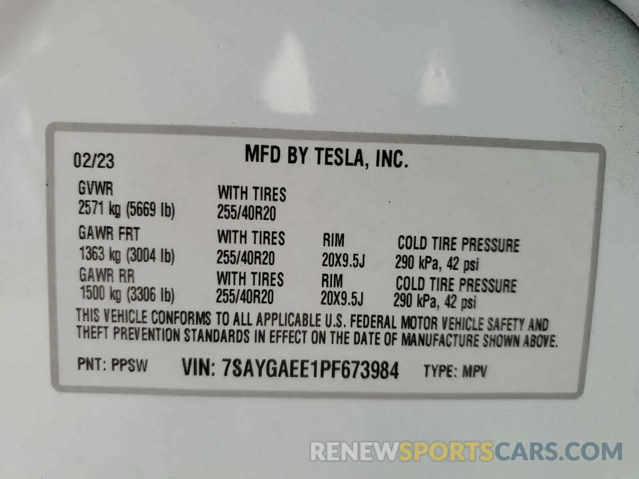 12 Photograph of a damaged car 7SAYGAEE1PF673984 TESLA MODEL Y 2023