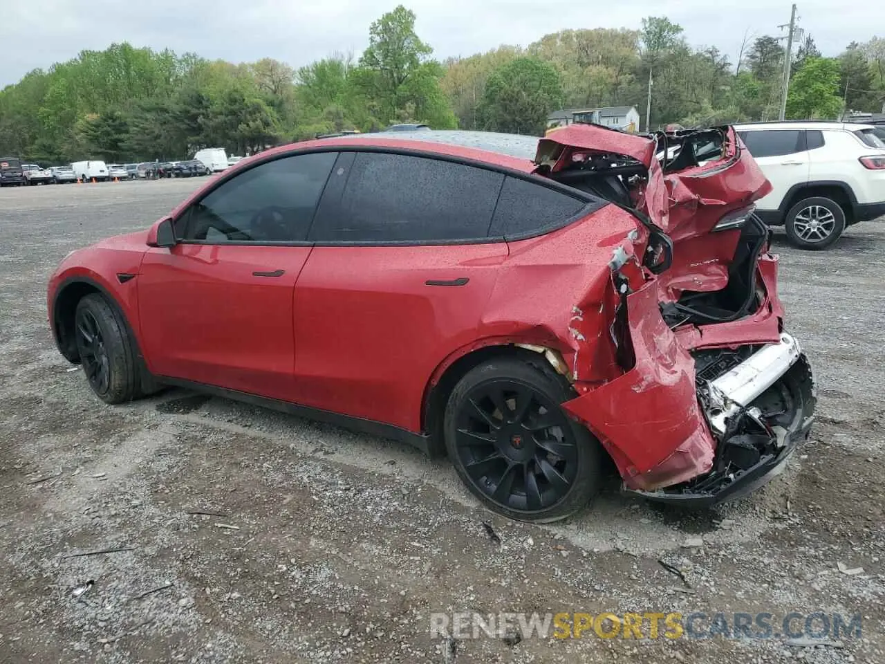 2 Photograph of a damaged car 7SAYGAEE1PF690008 TESLA MODEL Y 2023