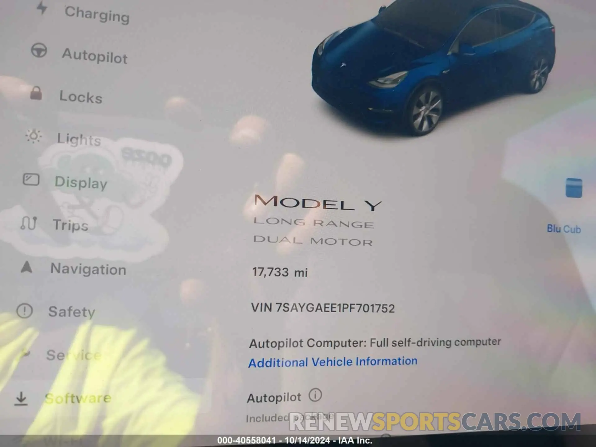 16 Photograph of a damaged car 7SAYGAEE1PF701752 TESLA MODEL Y 2023